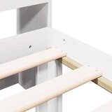 vidaXL Knjižna postelja brez vzmetnice bela 75x190 cm trdna borovina | Shoptok.si