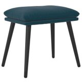  Stolica za opuštanje s tabureom plava baršunasta | shoptok.hr