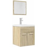 Maison Chic Kopalniška garnitura - Kopalniški sestavi 2-delna sonoma hrast inženirski les, (21788287) | Shoptok.si