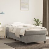 The Living Store Posteljni okvir svetlo siv 90x200 cm žamet - Box Spring Posteljni Okvir, (21488170) Cene