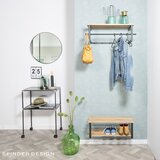 Spinder Design Crna metalna zidna vješalica s policom Marco – | shoptok.hr