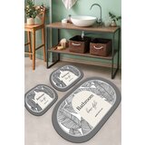 Earth surface multicolor bathmat set (3 pieces)