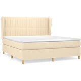  Krevet s oprugama i madracem krem 180x200 cm od tkanine | shoptok.hr