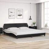  Okvir za krevet Dover crno-bijeli 200x200cm umjetna koža | shoptok.hr