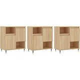 vidaXL Komoda 3 kosi sonoma hrast inženirski les | Shoptok.si