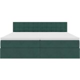  Postelja s shranjevanjem z vzmetnico Temno zelena 100 x 200 cm, (5000100632) | Shoptok.si