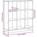 vidaXL Polica za knjige Sonoma hrast Konstruirano drvo i metal | shoptok.hr