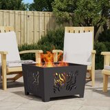 vidaXL Crno Hladno valjani čelik 60 x 60 x 40 cm Izdržljivo Ognjište | shoptok.hr