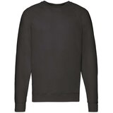 Fruit Of The Loom Black Men&#039;s Sweatshirt Lightweight Raglan Sweat cene