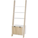 HOMCOM Knjigomat s 3 policami in omarico, sodoben lesen regal v nordijskem slogu, 60x40x171cm, hrast in bela barva, (20745487) Cene