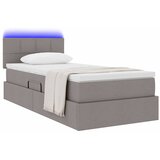  LED krevet za pohranu s madracem Sivosmeđa 90 x 190 cm Tkanina | shoptok.hr