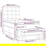  S oprugama i madracem krem 100 x 200 cm od tkanine | shoptok.hr
