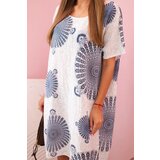Kesi Włoski Women's cotton dress with oriental pattern white | ePonuda.com