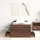  Okvir kreveta s uzglavljem i podnožjem boja hrasta 75 x 190 cm | shoptok.hr