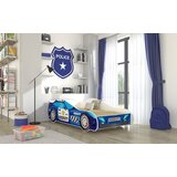 ADRK Otroka postelja SHERIFF z LED osvetlitvijo in vzmetnico 140x70 cm - MODRA | Shoptok.si