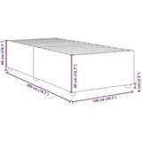 vidaXL Okvir za krevet tamnosmeđi 100x200 cm od tkanine | shoptok.hr