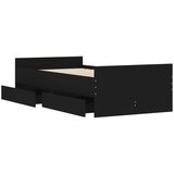 vidaXL Okvir kreveta s ladicama crni 90 x 190 cm | shoptok.hr