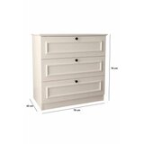 Hanah home Komoda s ladicama Mira, 78 x 78 x 43 cm, Bijela | Eponuda.ba