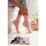 Milena Women's Socks With Small Flowers Peach | Shoptok.si