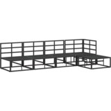 vidaXL Sjedeća garnitura za vrt 5 pcs Crna 281.5 x 141.5 x 71 cm | shoptok.hr