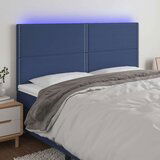  Posteljno vzglavje modro 180x5x118/128 cm blago, (20951860) | Shoptok.si
