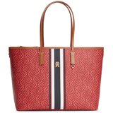 Tommy Hilfiger Ročne torbice Th Monoplay Tote Stripe Le Rdeča Cene