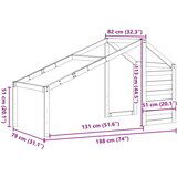vidaXL Streha za otroško posteljo 188x82x113 cm trdna borovina | Shoptok.si