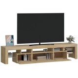 TV ormarić s LED svjetlima boja hrasta sonome 200x36,5x40 cm | Eponuda.com