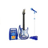  Dječja električna gitara sa pojačalom i mikrofinom Amplifier MP3 Input - plava | shoptok.hr