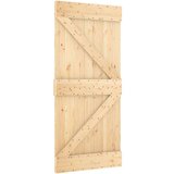 vidaXL Klizna vrata s priborom za montažu 95 x 210 cm masivna borovina | shoptok.hr