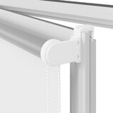 vidaXL rolo zatemnjena bela 165x150cm širina tkanine 161,6cm poliester | Shoptok.si