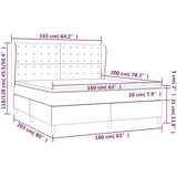  Krevet box spring s madracem svjetlosiva 160x200 cm tkanina | shoptok.hr