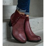 Gemre Burgundy insulated block heel ankle boots Lilya | ePonuda.com