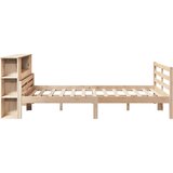 s regalom za knjige bez madraca 135x190 cm od borovine | shoptok.hr