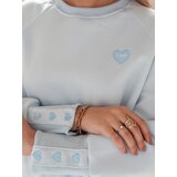 DStreet Bluza damska oversize z sercami LOVELISA niebieska | Shoptok.si