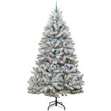 vidaXL Umjetno božićno drvce Zelena i bijela 240 cm PVC i metal | shoptok.hr