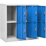 vidaXL Ormarići s ključem 5 kom svjetlosivi/plavi 90x45x92,5 cm čelik | shoptok.hr