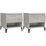 vidaXL stranska mizica 2 kosa betonsko siva 50x46x50 cm inženirski les | Shoptok.si