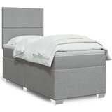  The Living Store Box spring postelja z vzmetnico svetlo siva 80x200 cm blago - Box Spring Postelja, (21496682) Cene