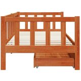  Dnevna postelja 3 pcs Voskast rjav Masivno borovo les, (5000121462) | Shoptok.si