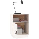  Noćni ormarići 2 kom bijeli 40 x 34 x 55 cm od masivne borovine | shoptok.hr