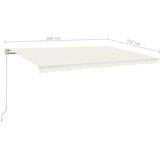 Tenda na ručno uvlačenje 500 x 350 cm krem | shoptok.hr