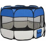  Sklopiva ogradica za pse s torbom za nošenje plava 90x90x58 cm | shoptok.hr