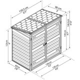  Palmar by Canopia - aluminijsko spremište za alat Voyager | Crna | 90x139x147 cm | shoptok.hr