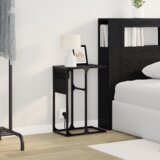 vidaXL Noćni ormarić Crni hrast 41.5 x 26 x 60.5 cm Konstruirano drvo | shoptok.hr