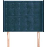  Uzglavlje s ušima tamnoplavo 83x16x118/128 cm baršunasto | shoptok.hr