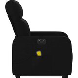  Električni masažni naslonjač na podizanje od tkanine crni | shoptok.hr
