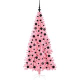 vidaXL Božično drevo med 300 LED z stojalom Roza 180 cm PVC | Shoptok.si