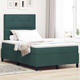  Box Spring Postelja z Jogijem Temno Zeleno 120x200 cm Žamet, (22051846) | Shoptok.si