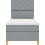 vidaXL vzmetnica s posteljo svetlo siva 100x200 cm tkanina | Shoptok.si